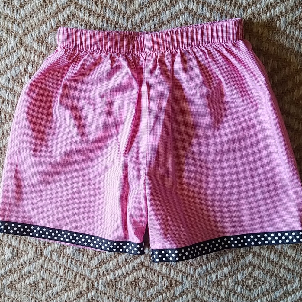 Red and White Gingham Shorts